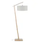 Möbelix Stehlampe Andas Beige/ Naturfarben Mit Fußschalter