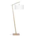 Möbelix Stehlampe Andes Weiß/ Naturfarben Mit Fußschalter