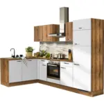 Möbelix Einbauküche Eckküche Möbelix Pn100/80 Mit Geräte 175x275 Cm In Evoke Eiche/weiß