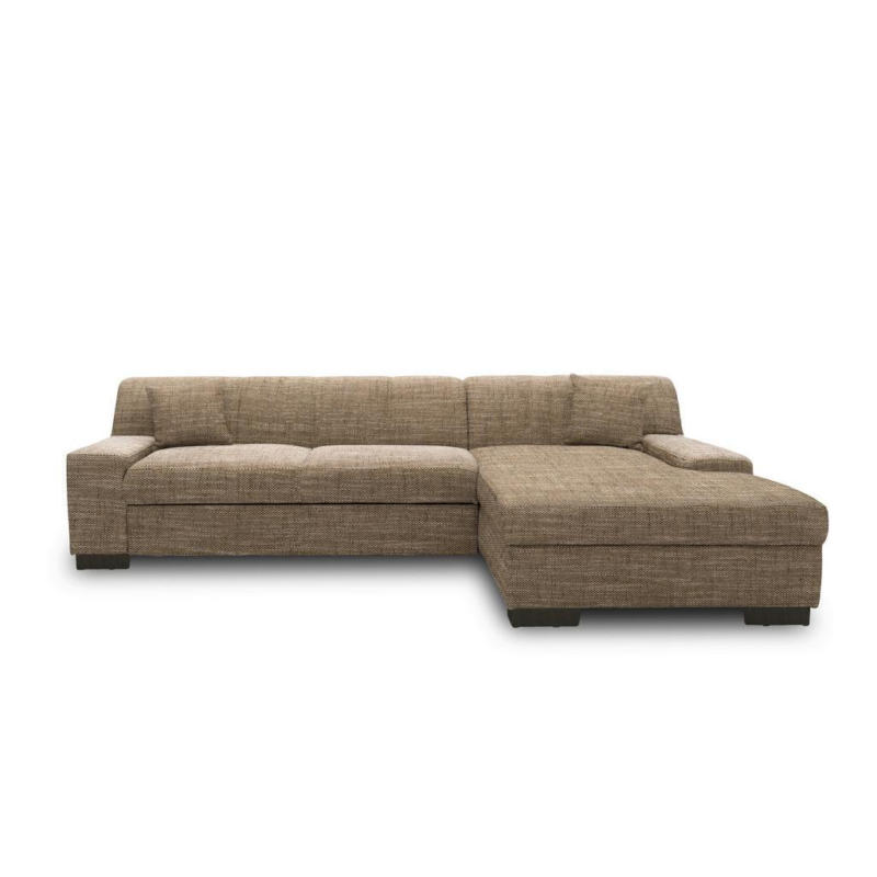 Ecksofa Norma Braun/ Beige Webstoff