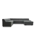 M&ouml;belix Wohnlandschaft Norma Mit Schlaffunktion Dunkelgrau