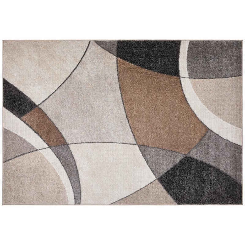 Webteppich Grau / Beige Siri 220x160 cm Polypropylen