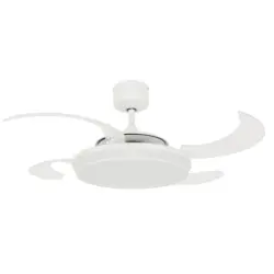 Deckenventilator Fanaway Weiß 4 Kunststoffflügel,led-Leuchte