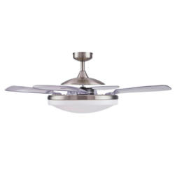 Deckenventilator Fanaway Chromfarben 4 Flügel mit Licht