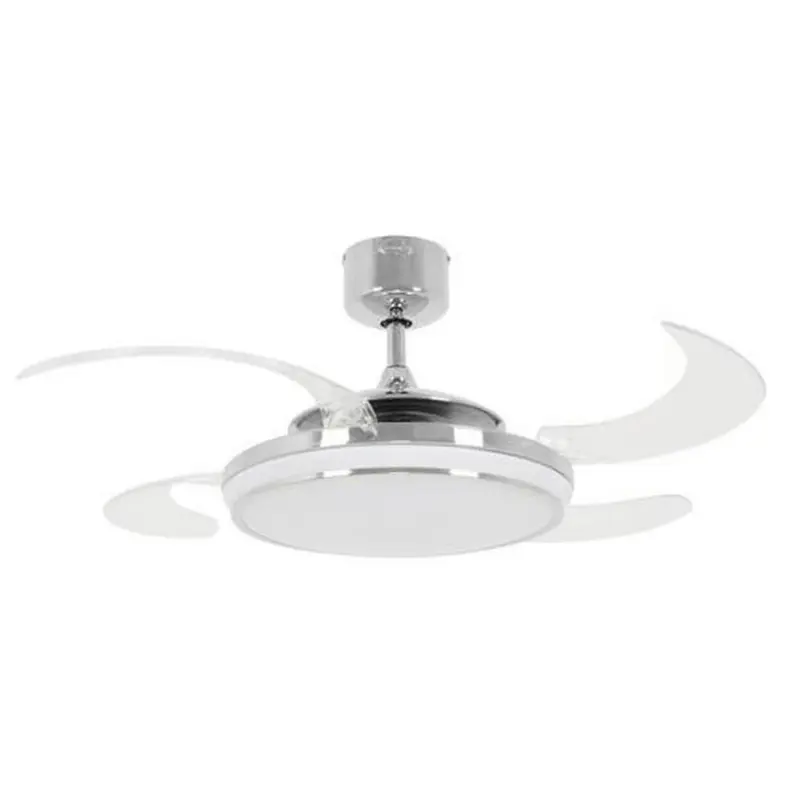 Deckenventilator Fanaway Chrom 4 Flügel, Led-Leuchte