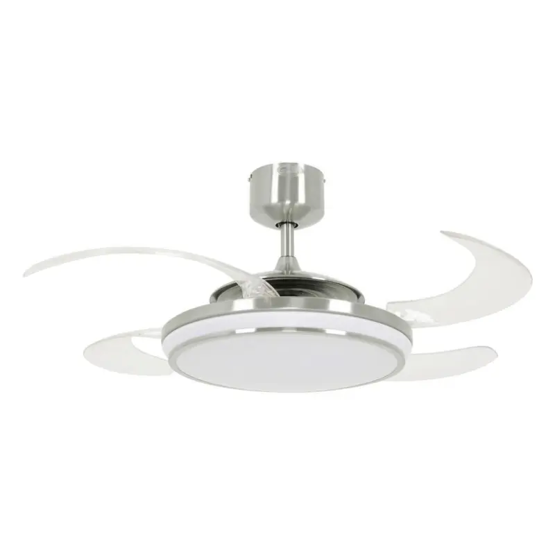 Deckenventilator Fanaway Chrom 4 Flüge, Led-Leuchte