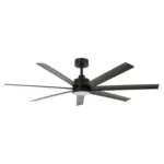 Möbelix Deckenventilator Lucci Air Schwarz 7 Flügel, LED-Leuchte