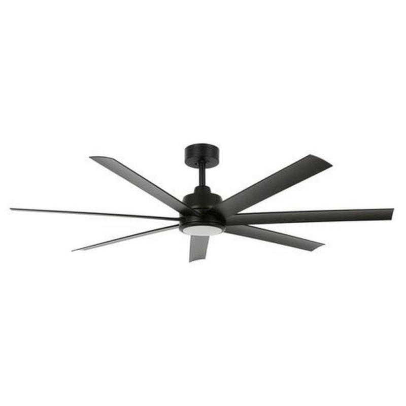 Deckenventilator Lucci Air Schwarz 7 Flügel, LED-Leuchte