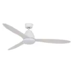 Möbelix Deckenventilator Whitehaven Weiß 3-Flügel, LED-Leuchte
