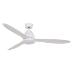 Deckenventilator Whitehaven Weiß 3-Flügel, LED-Leuchte