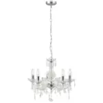 Möbelix Kronleuchter Marie Therese 5xe14 Chromfarben Kunststoff/glas
