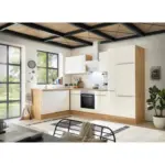 M&ouml;belix Einbauk&uuml;che Eckk&uuml;che M&ouml;belix Mit Ger&auml;ten 310x170 Cm Wei&szlig;/eiche Dekor, Modern