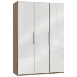 Drehtürenschrank B: 150 cm Level 36d Weiß/Eiche Dekor