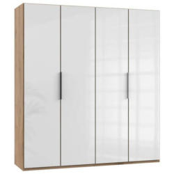 Drehtürenschrank B: 200 cm, Level 36d Weiß/Eiche Dekor