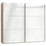 Möbelix Schwebetürenschrank B: 250 cm Level 36d Weiß/Eiche Dekor