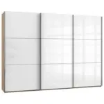 Möbelix Schwebetürenschrank B: 300 cm Level 36d Weiß/Eiche Dekor