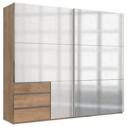 Schwebetürenschrank 250cm Level Weiß/Eiche Dekor