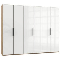 Drehtürenschrank 300 cm Level, Eiche Dekor/Weiß