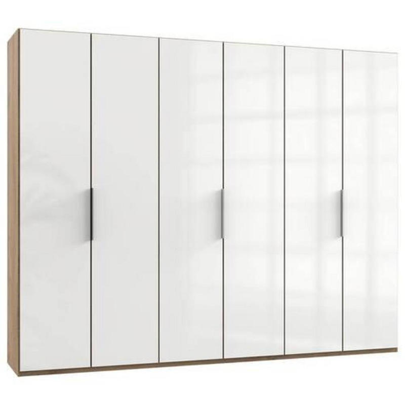 Drehtürenschrank 300 cm Level, Eiche Dekor/Weiß