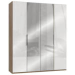 Möbelix Drehtürenschrank 200cm Level, Weiß/Eiche Dekor