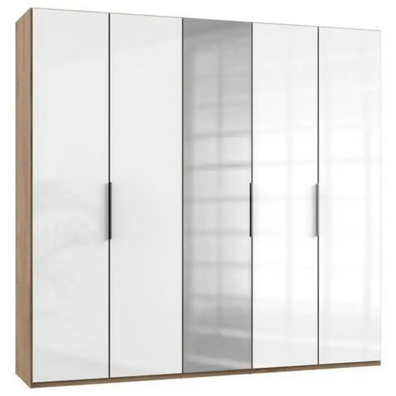Dreht&uuml;renschrank 250cm Level, Wei&szlig;/Eiche Dekor