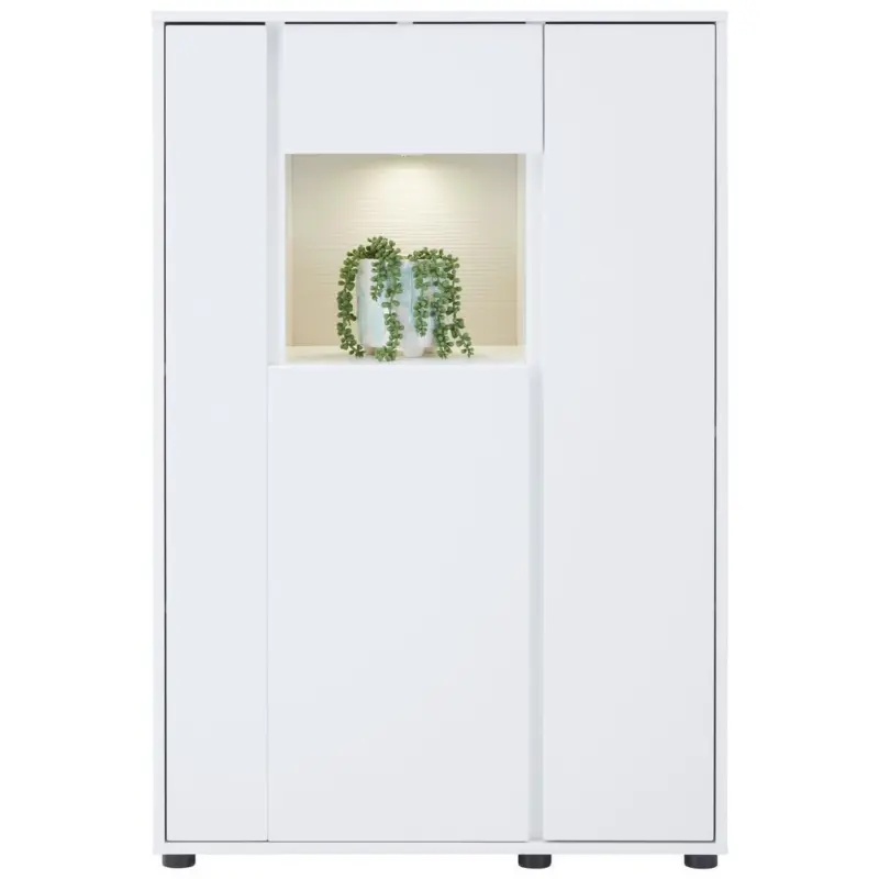 Highboard mit Led 83 cm Alabama Schwarz