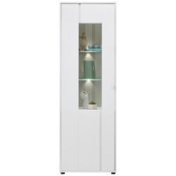 Vitrine Alabama B: 64 cm mit Beleuchtung Weiß