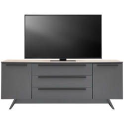 TV-Element Atlanta B: 200,1 cm Grau/Eiche Dekor