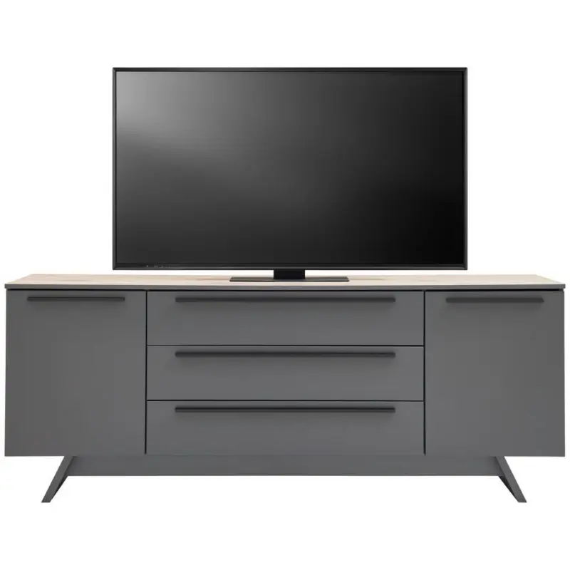 Tv-element Atlanta B: 200,1 Cm Grau/eiche Dekor
