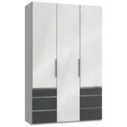 Dreht&uuml;renschrank Mit Laden B: 150 Cm Level, Graphitfarben/wei&szlig;