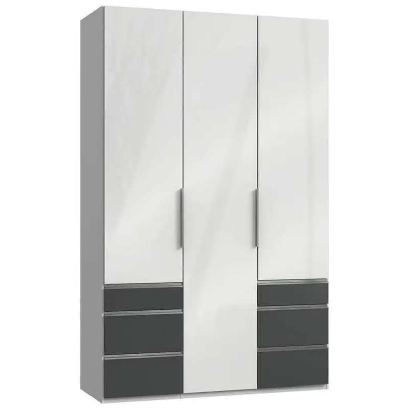 Dreht&uuml;renschrank Mit Laden B: 150 Cm Level, Graphitfarben/wei&szlig;