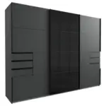 Möbelix Schwebetürenschrank 270cm Saigon Graphit/Schwarz