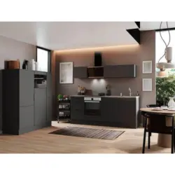 Küchenzeile Elisabeth Mit Geräten B: 370 cm Grau