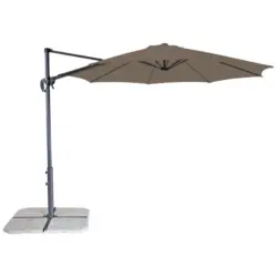 Ampelschirm Ravenna D 293cm H 244cm Mit Schirmständer Greige