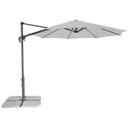 Ampelschirm Ravenna D 293cm H 244cm Mit Schirmständer Grau