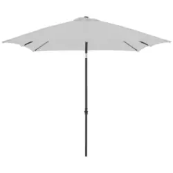 Sonnenschirm Push Up Basic LxBxH: 208x208x248 cm Hellgrau