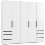 Möbelix Drehtürenschrank Mit Laden B: 250 Cm Level, Weiß