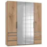 Möbelix Drehtürenschrank Mit Laden B: 200 Cm Level, Eiche Dekor