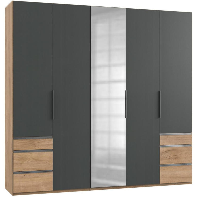 Drehtürenschrank Level36a Graphit/eiche B:250cm