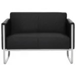 Möbelix 2-sitzer-sofa Aruba Mit Armlehnen, Schwarz Lederlook