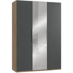 Drehtürenschrank 150cm Level, Graphit/eiche Dekor