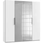 Möbelix Drehtürenschrank Mit Spiegel 200 Cm Level, Weiß