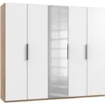 Möbelix Drehtürenschrank Level36a Eiche/weiß B:250 Cm