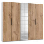 Möbelix Drehtürenschrank Mit Spiegel 250 Cm Level, Weiß/eiche Dekor