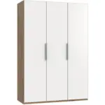 M&ouml;belix Dreht&uuml;renschrank B: 150 Cm Level, Wei&szlig;/eiche Dekor
