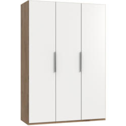 Drehtürenschrank B: 150 Cm Level, Weiß/eiche Dekor