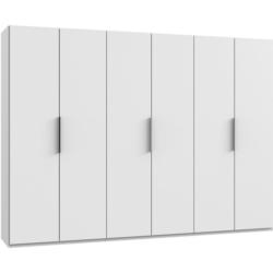 Drehtürenschrank B: 300 cm Level, Weiß