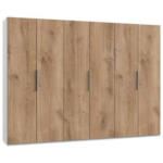 Möbelix Drehtürenschrank B: 300 Cm Level, Weiß/eiche Dekor