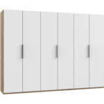 Möbelix Drehtürenschrank B: 300 Cm Level, Weiß/eiche Dekor