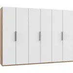 M&ouml;belix Dreht&uuml;renschrank B: 300 Cm Level, Wei&szlig;/eiche Dekor